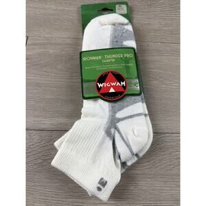 Wigwam Ironman Thunder Pro Low-Cut Quarter Sock White XL Men 12-15